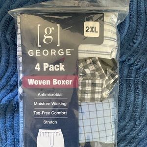 George 4 pack of woven boxers size XXL!😀